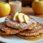Apfelpfannkuchen mit Haferflocken ohne Mehl zum Frühstück