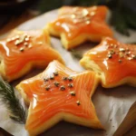 Blätterteigsterne mit Lachs
