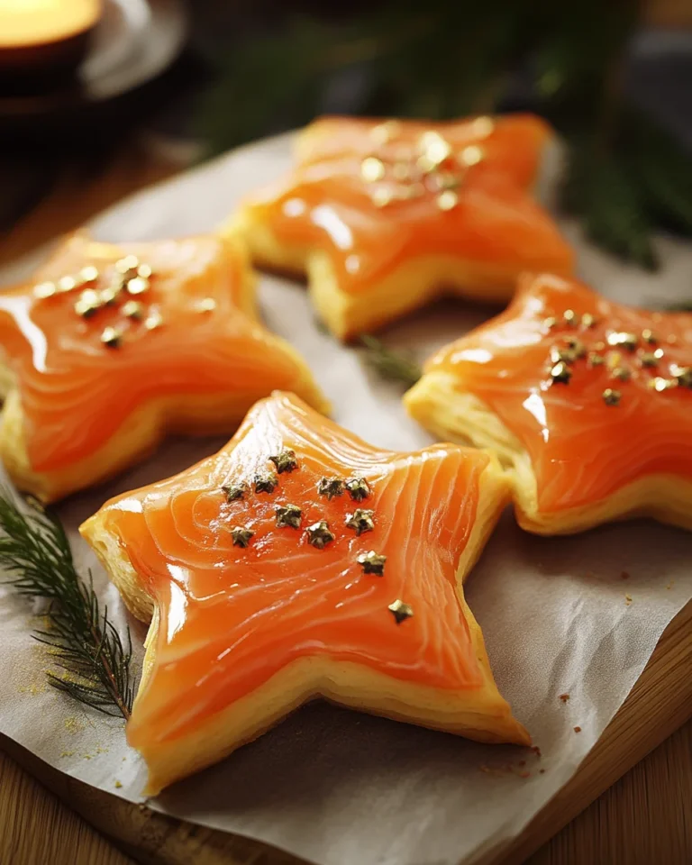 Blätterteigsterne mit Lachs