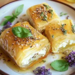 Fetakäse im Filoteig mit Wildlavendelhonig & Kräutern