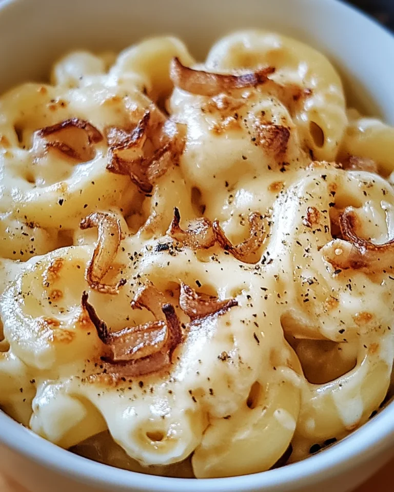 Französische Zwiebelmakkaroni mit Käse