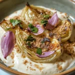 Gebackener Spitzkohl auf Tahini-Joghurt