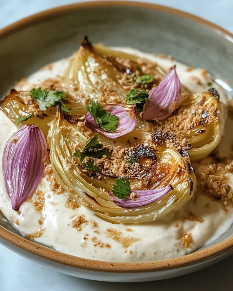 Gebackener Spitzkohl auf Tahini-Joghurt