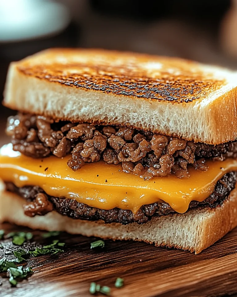 Gegrilltes Käsesandwich mit Rinderhackfleisch