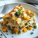 Gemüselasagne mit weißer Soße