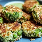 Gesunde Brokkoli Nuggets mit Haferflocken