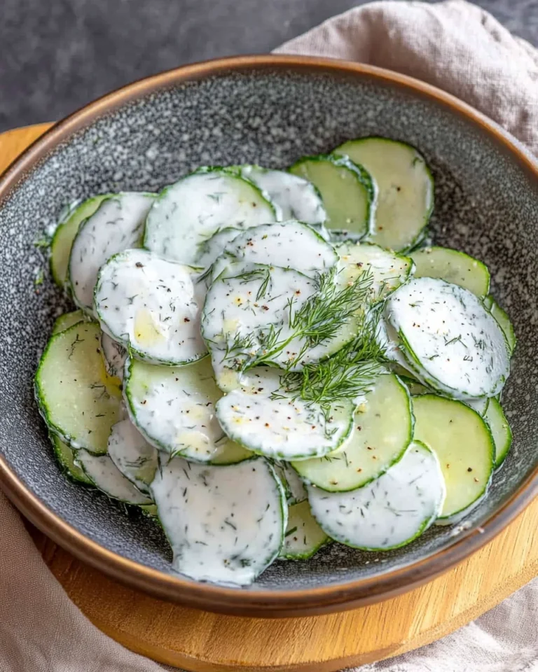 Gurkensalat mit Sahne & Dill - Omas einfaches Rezept
