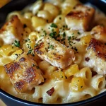 Hähnchen-Ranch-Makkaroni und Käse