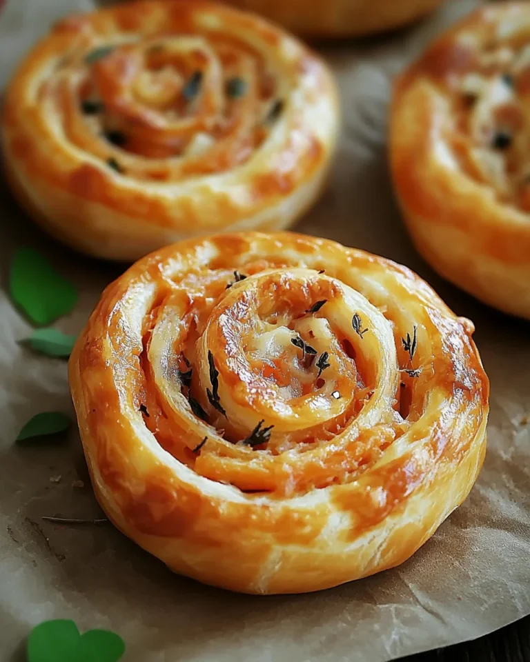 Herzhafte Blätterteigschnecken