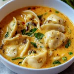 Kokosnuss-Curry-Suppe mit Knödeln
