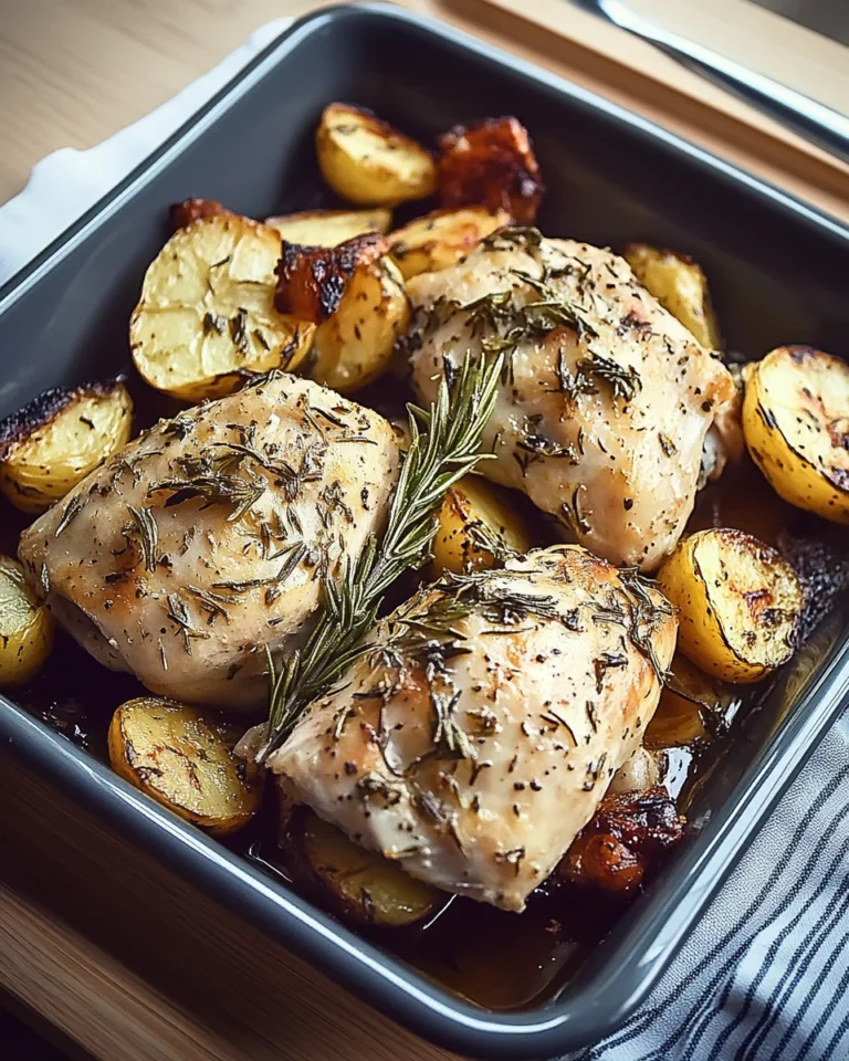 Mediterranes Ofenhähnchen mit Rosmarinkartoffeln vom Blech