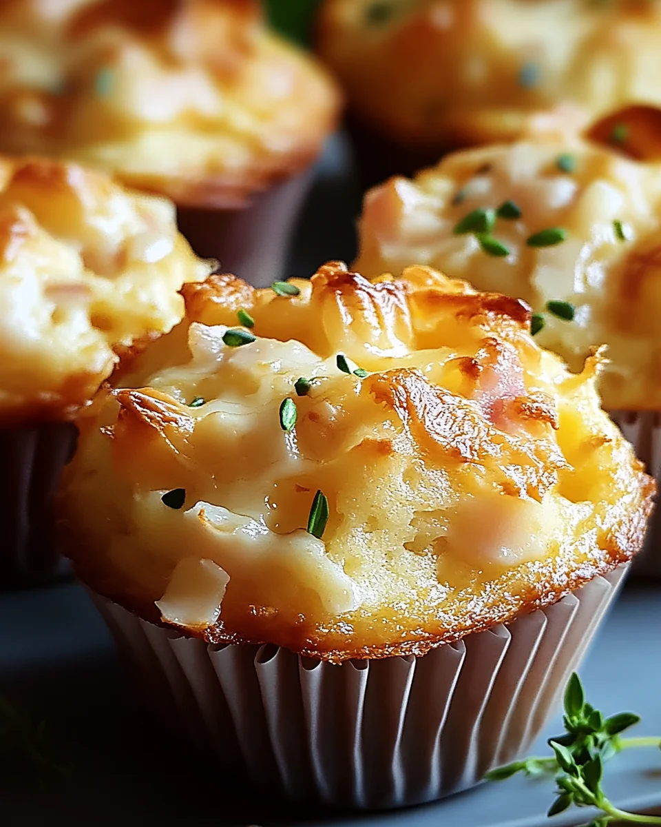 Muffins mit PutenHähnchenHähnchenschinken und Käse