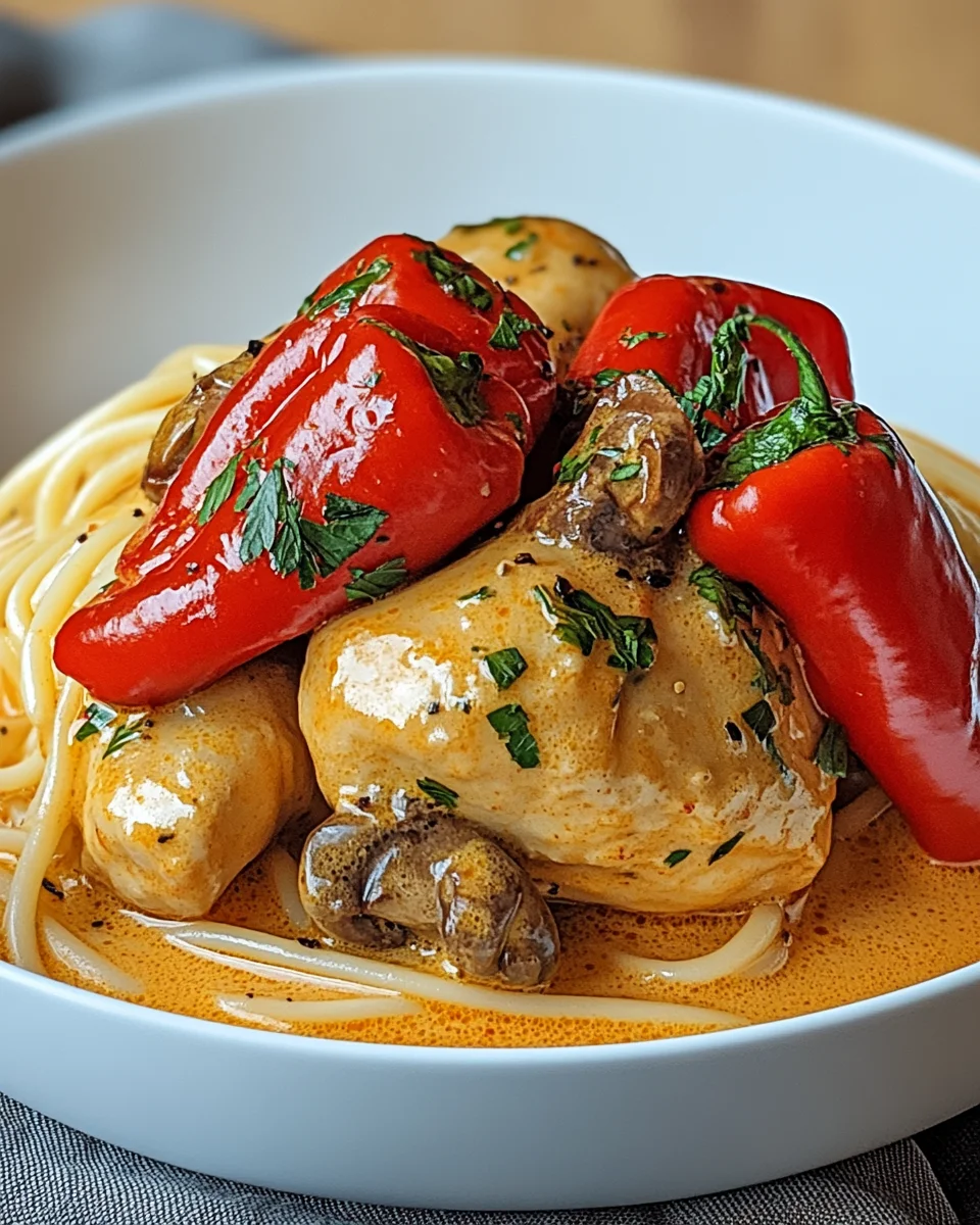 Paprika-Sahne-Hähnchen