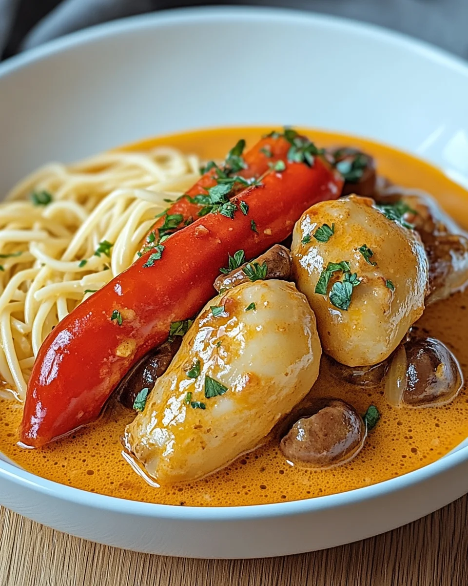 Paprika-Sahne-Hähnchen