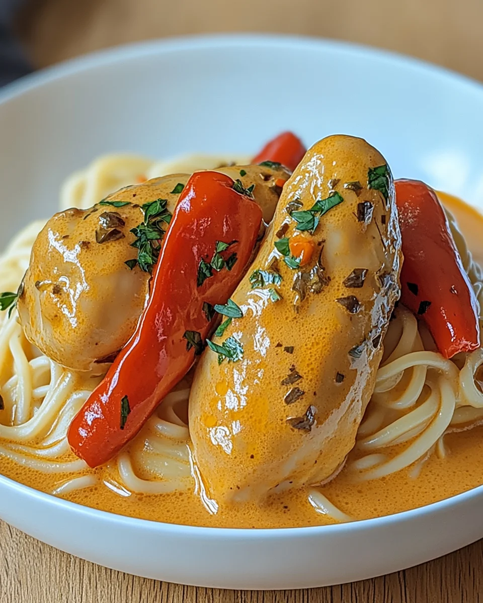 Paprika-Sahne-Hähnchen
