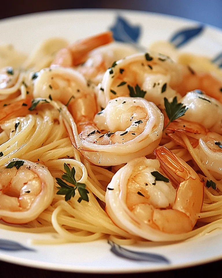 Pasta mit Garnelen und Knoblauch