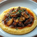 Pilzragout auf Parmesan-Polenta