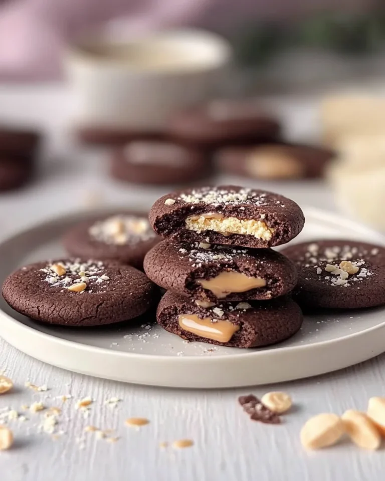 Schoko-Cookies mit Karamellkern