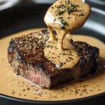 Steak au Poivre mit Cognac-Sahne-Sauce