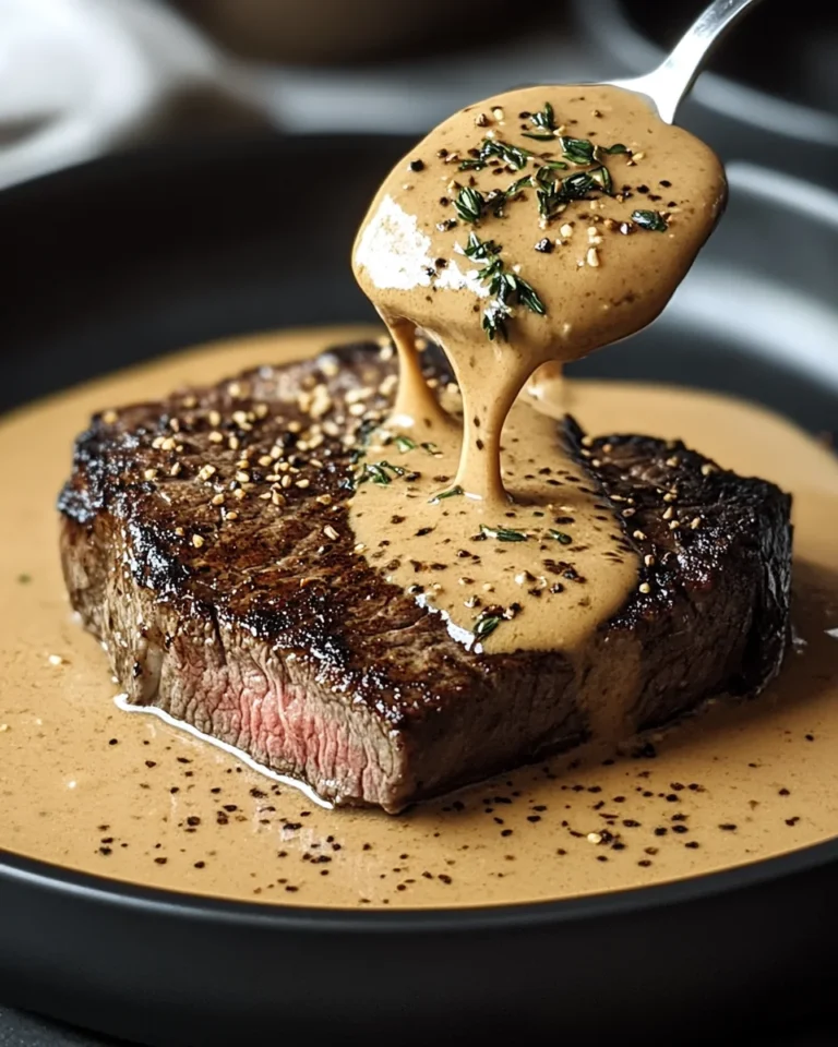 Steak au Poivre mit Cognac-Sahne-Sauce