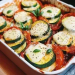 Tomaten Zucchini Auflauf mit Mozzarella