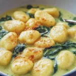 Vegane Gnocchi mit cremiger Spinatsauce