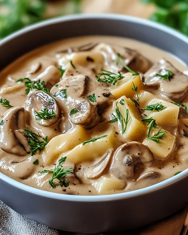 Veganes cremiges Pilz-Stroganoff