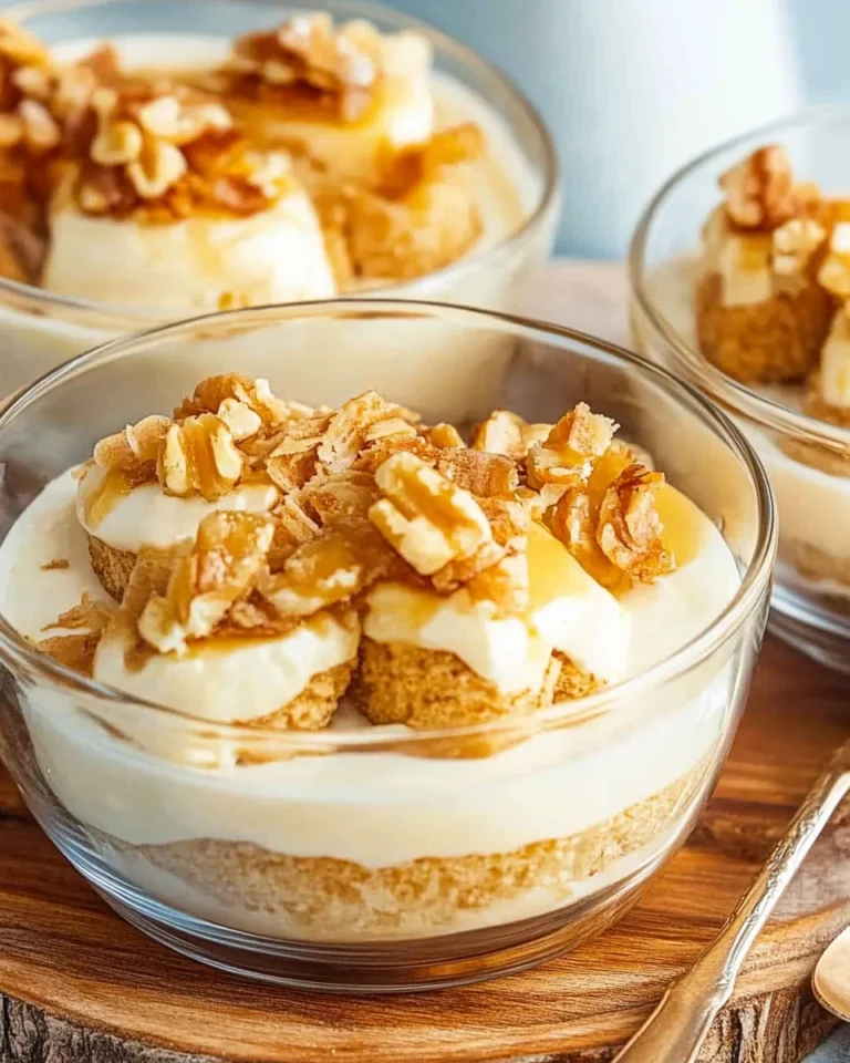 Bienenstich-Dessert - mit Löffelbiskuit