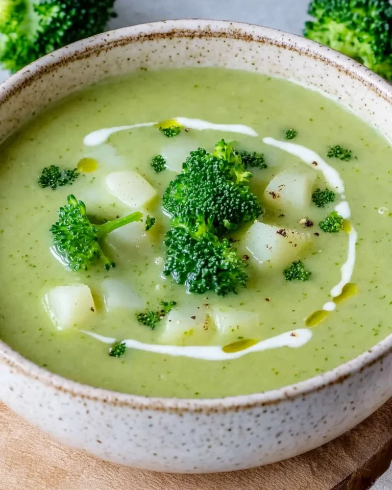 Brokkoli-Suppe mit Kartoffeln und Sahne