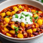 Chili sin Carne mit Kartoffeln