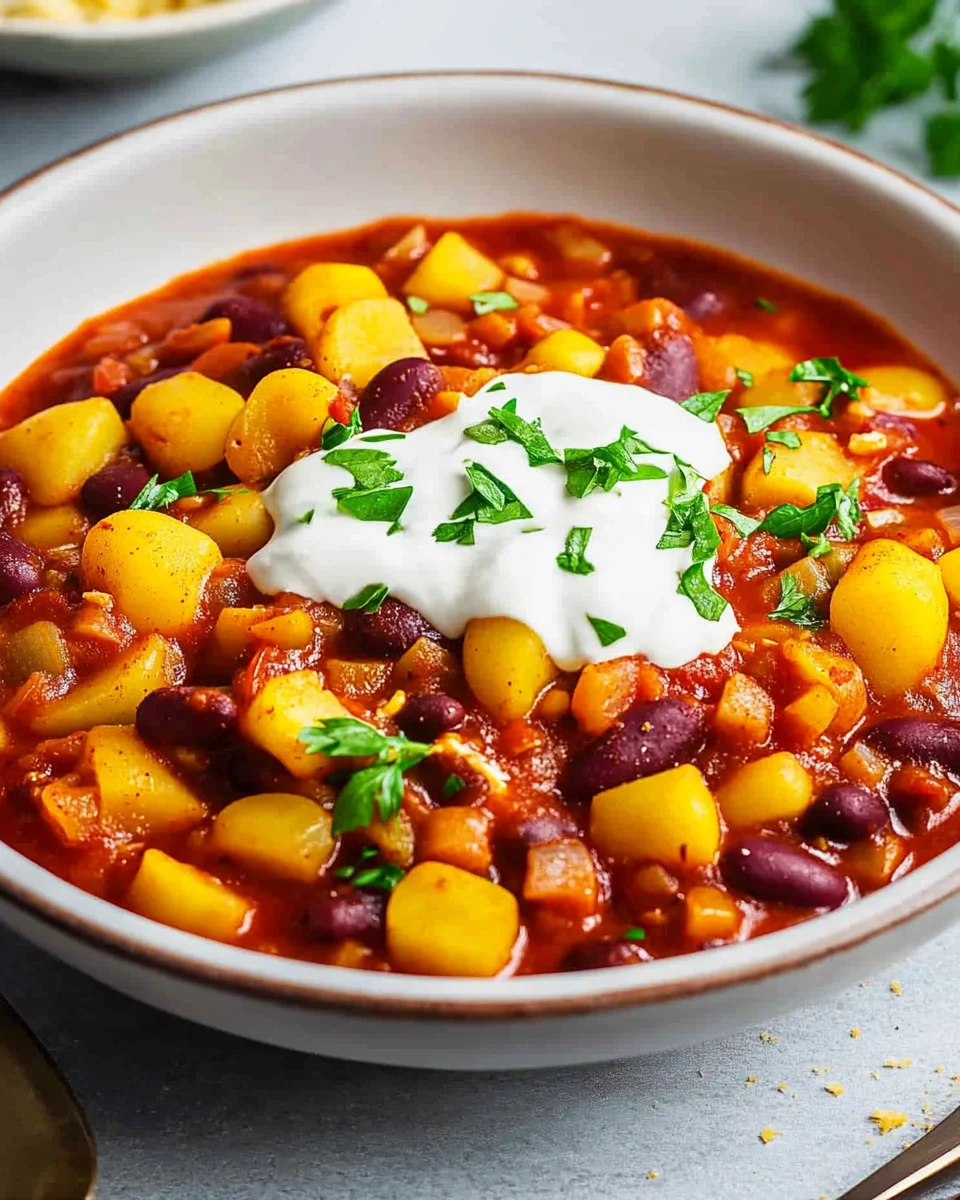 Chili sin Carne mit Kartoffeln