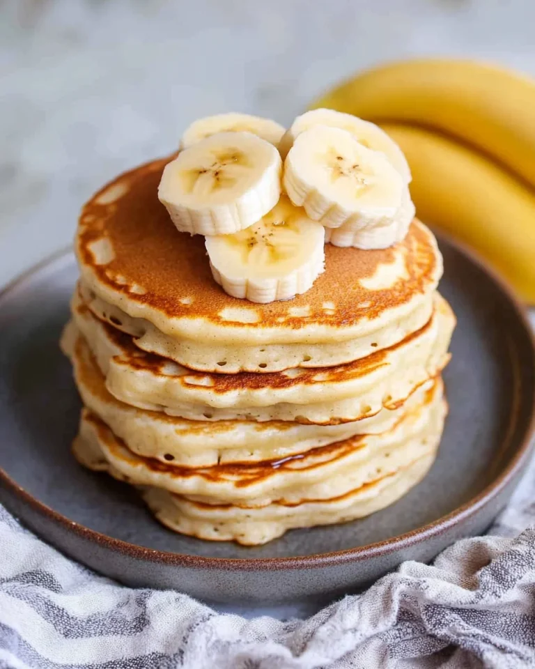 Fluffige Bananen Pancakes ohne Ei