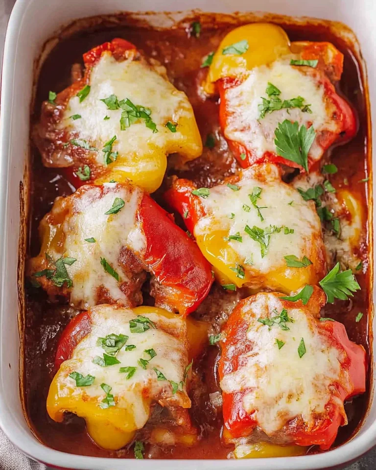 Gefüllte Paprika mit Hackfleisch im Ofen