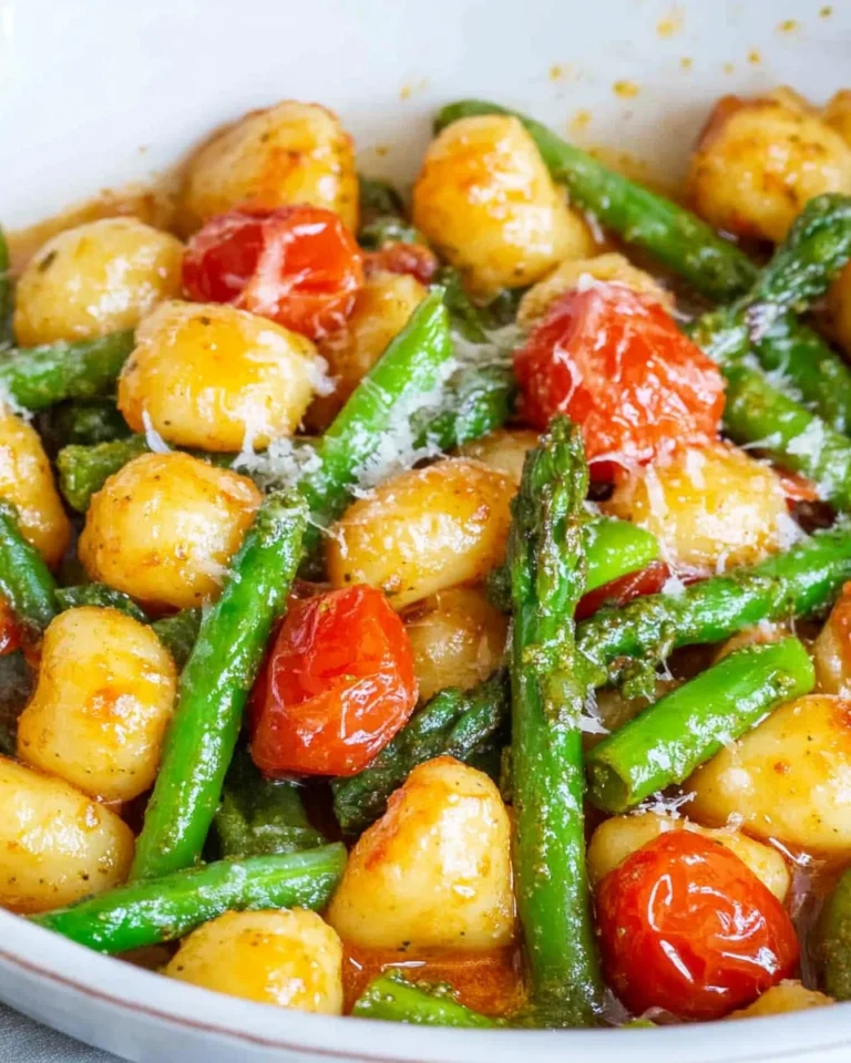 Gnocchi mit Pesto & grünem Spargel (einfaches Rezept)