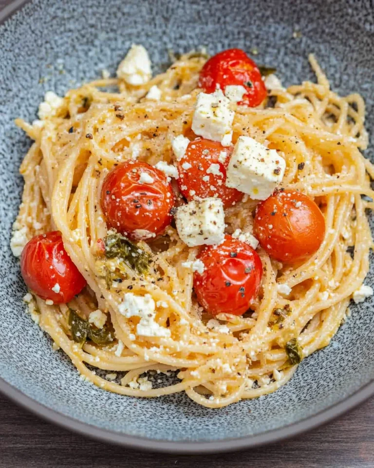 Ofen Feta Pasta - One Pot Spaghetti mit Tomaten Feta Soße