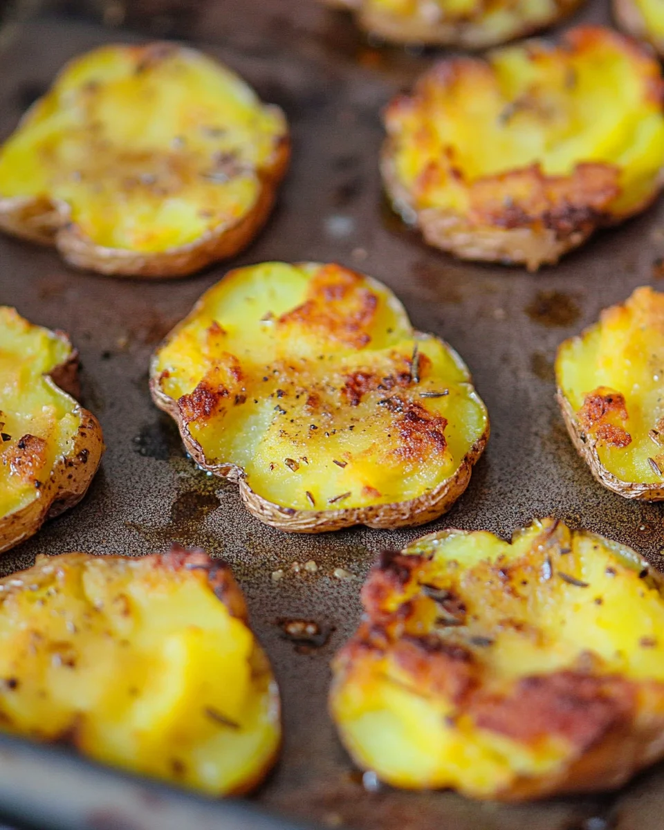 Smashed Potatoes - knusprige Quetschkartoffeln im Ofen