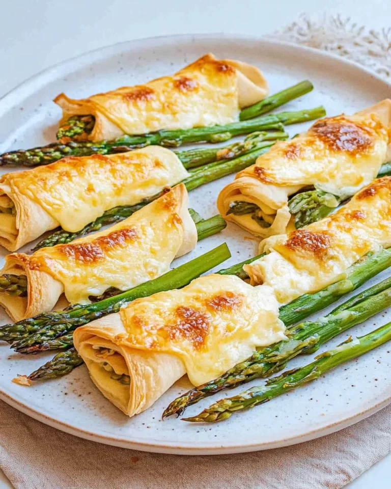 Spargel im Blätterteig mit HähnchenHähnchenHähnchenHähnchenschinken & Käse