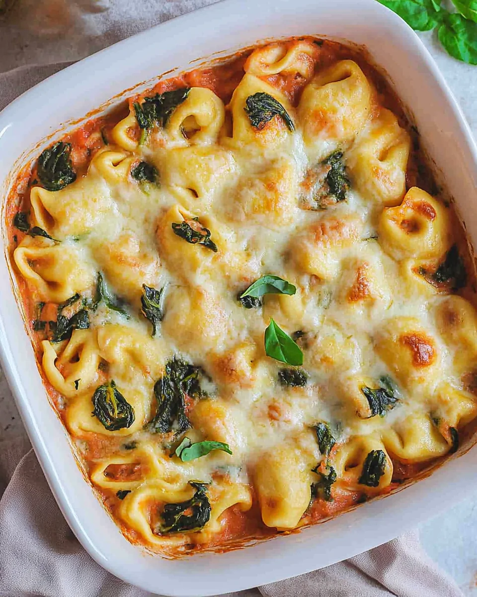 Tortellini-Auflauf mit Spinat