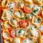 Tortellini-Auflauf mit Tomaten & Mozzarella