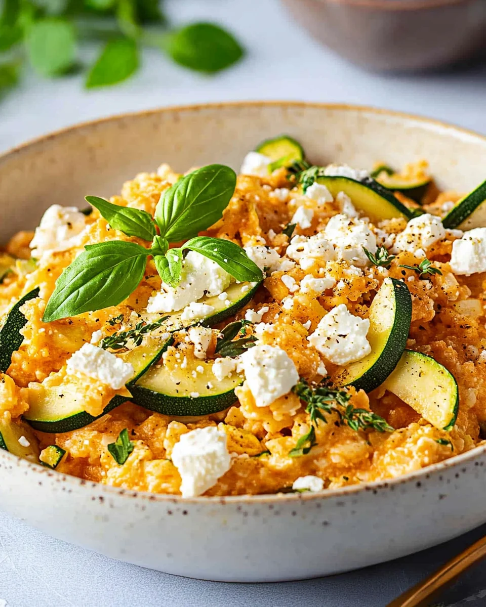 Zucchini-Reis-Pfanne mit Feta