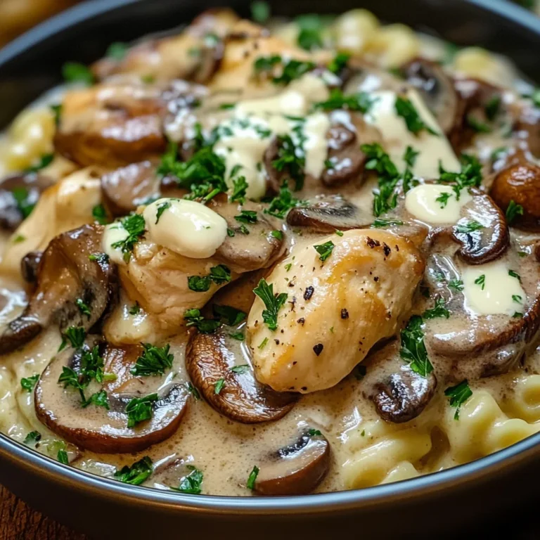 Cchicken hampignon-Rahmsauce mit Frischkäse