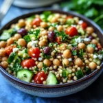 Couscous-Salat mit Kichererbsen