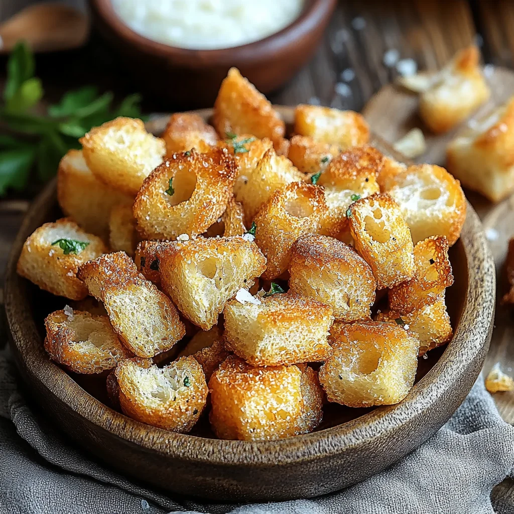 Croûtons aus der Heißluftfritteuse