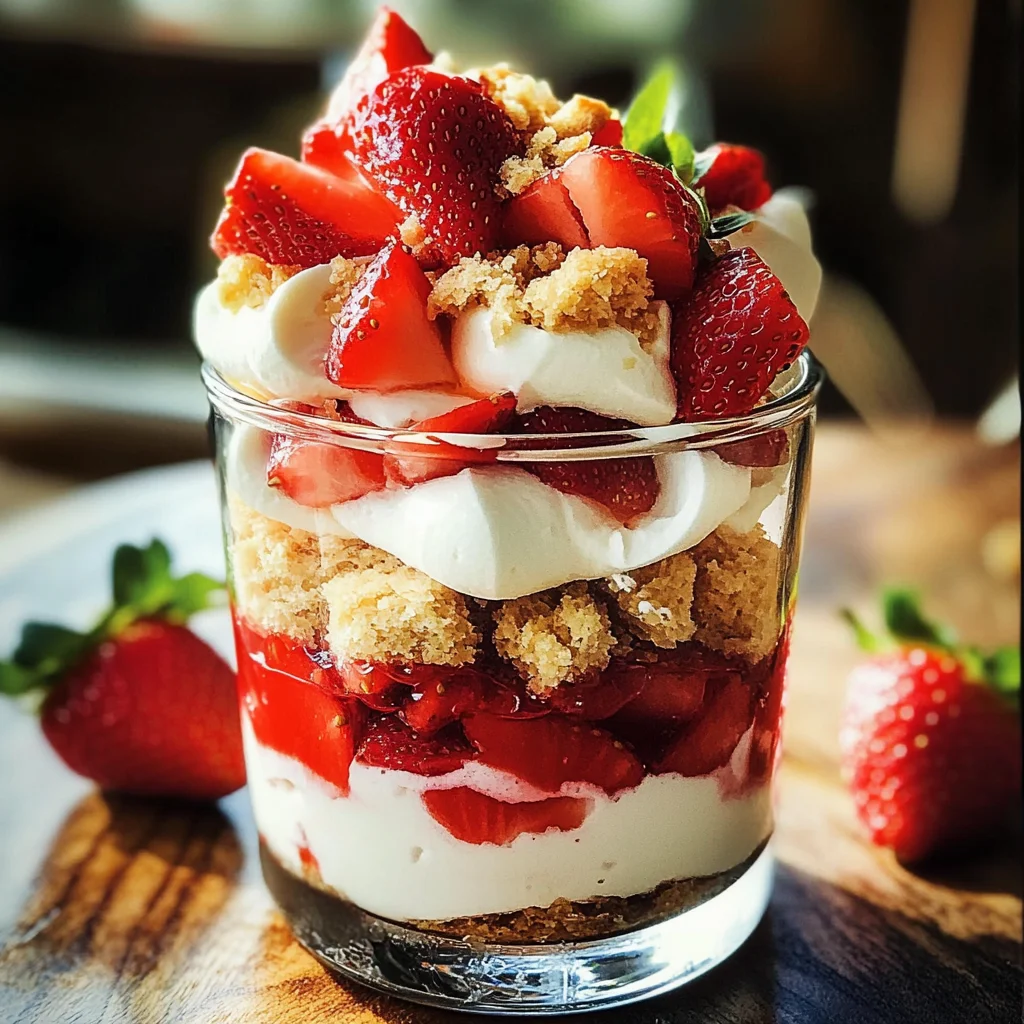 Erdbeer-Butterkeks-Dessert