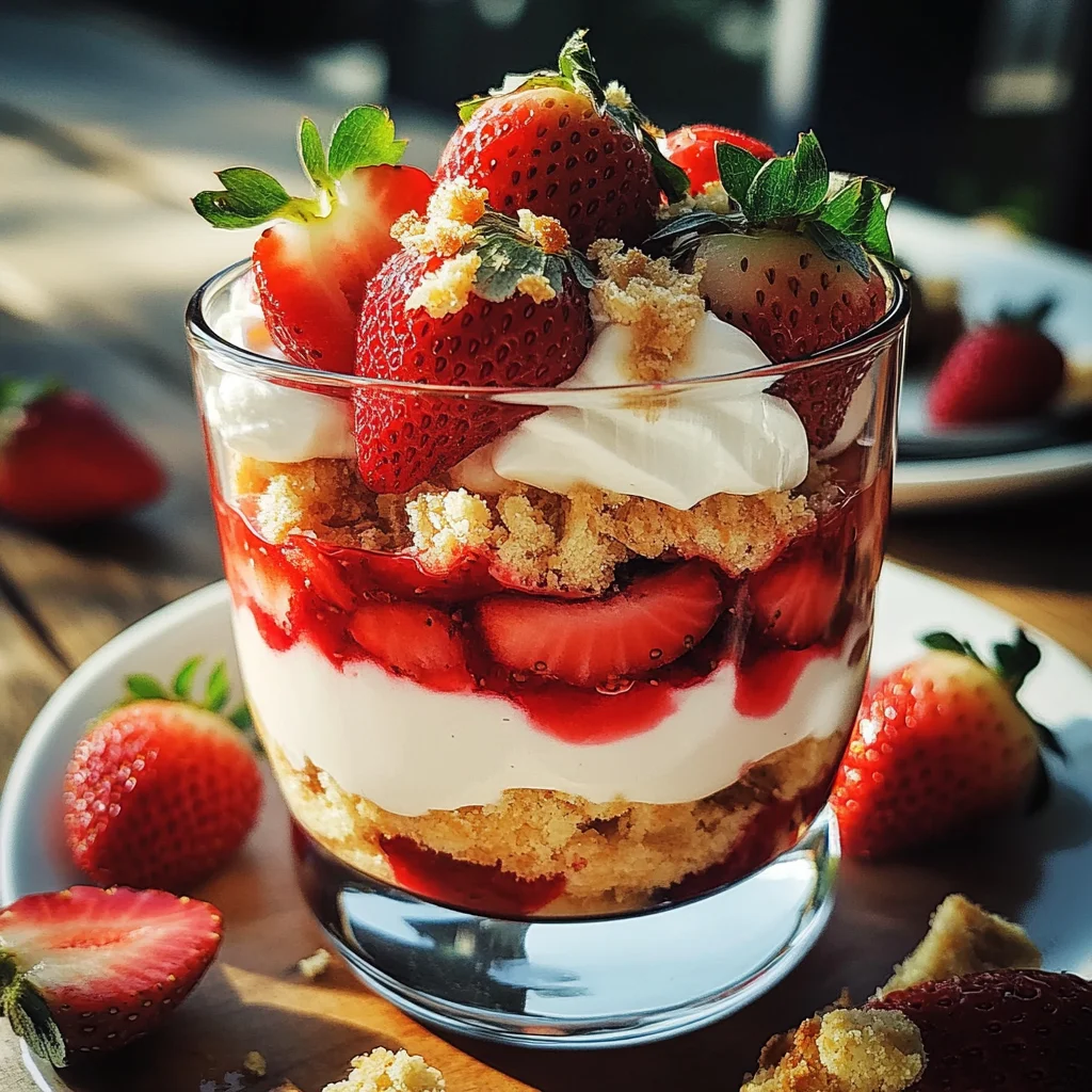Erdbeer-Butterkeks-Dessert