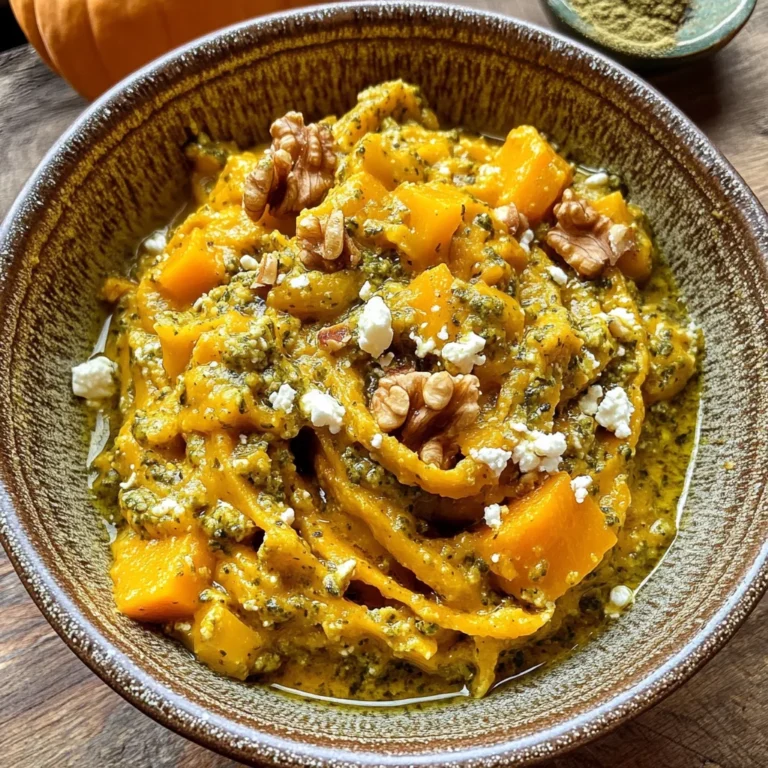 Einfache Kürbis Pesto mit Fetakäse - schnell gemacht