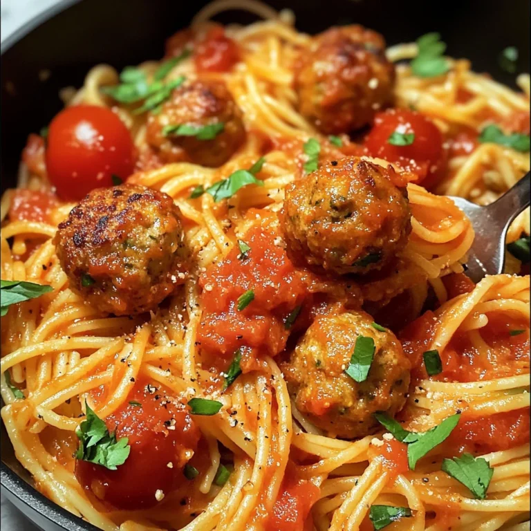Hackbällchen Pasta Rezept mit Tomatensoße