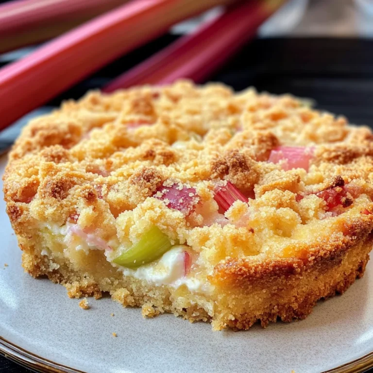 Rhabarberkuchen mit Streuseln für Backanfänger