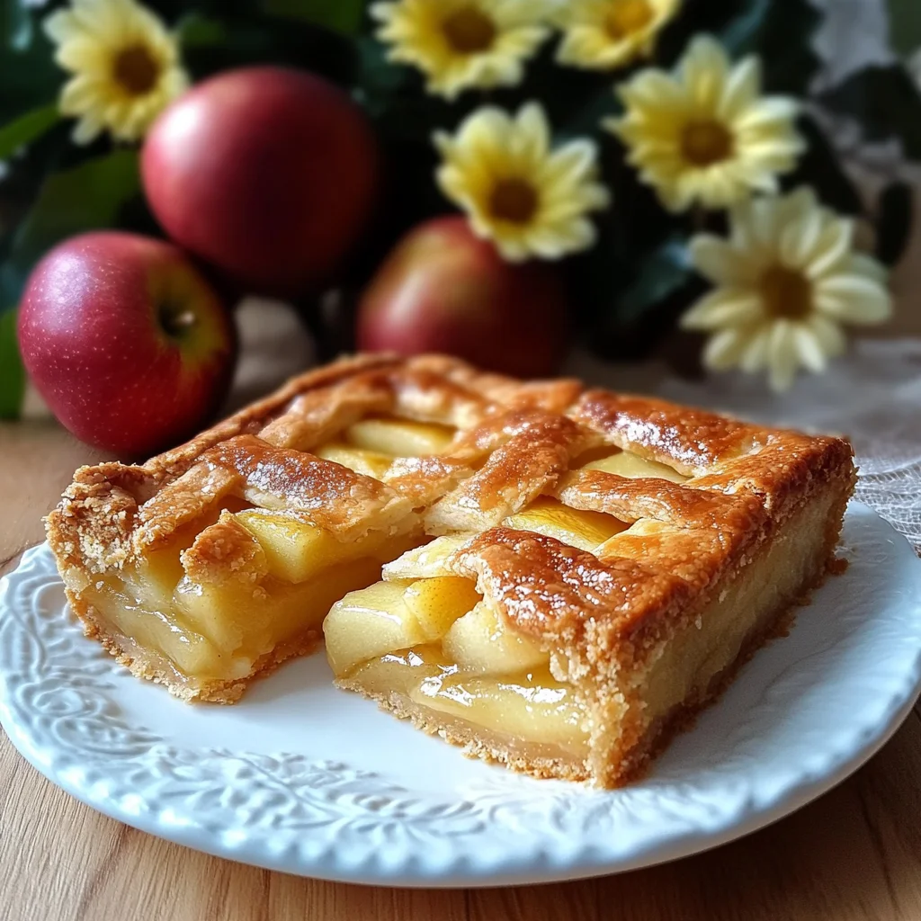 Apfelkuchen vom Blech mit Mürbeteig