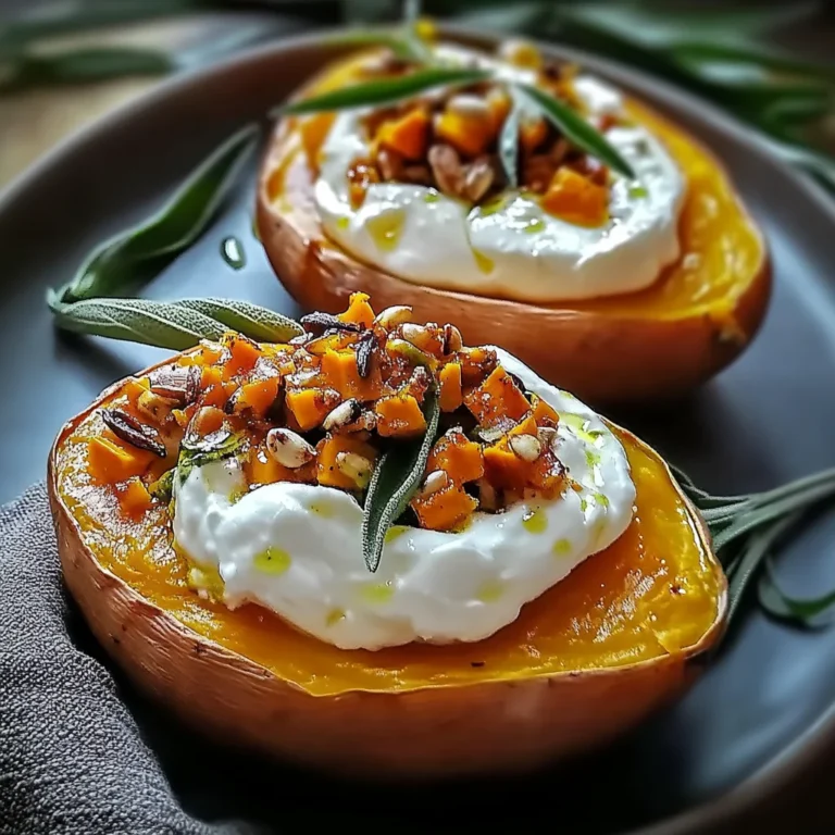 Gefüllte Süßkartoffeln mit Burrata
